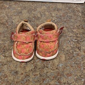 Twisted X Pink and Tan Baby Walker Shoes